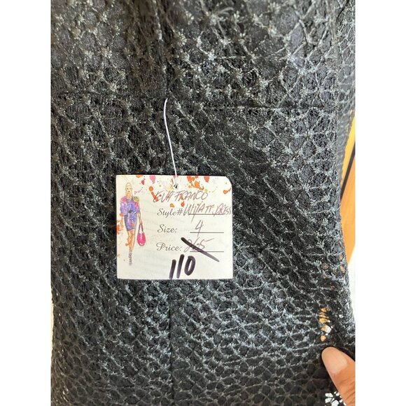 NWT Eva Franco Women’s Black Illusion Top Cocktail Dress, Size 4 MSRP $265 - Picture 5 of 14